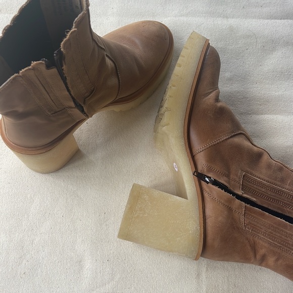 Free people James Chelsea boots tan leather size 40 - Picture 3 of 3
